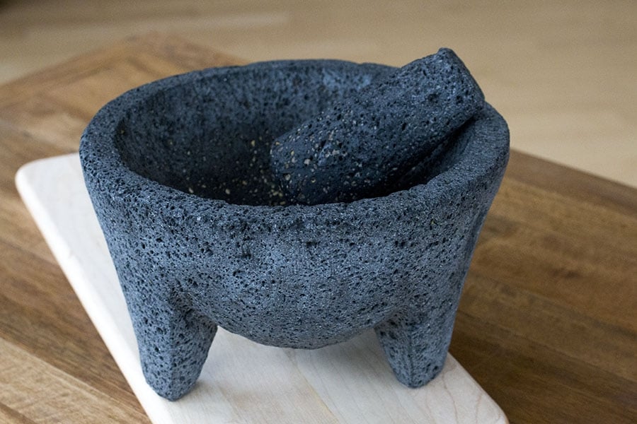 Authentic Molcajete Bowl & Pestle Set - Volcanic Lava Stone