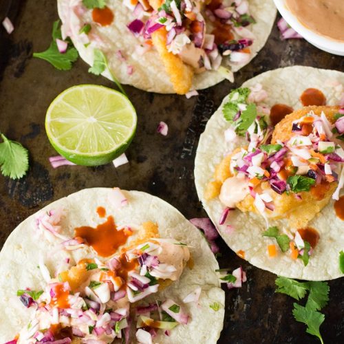 Beer Battered Fish Tacos With Spicy Habanero Slaw