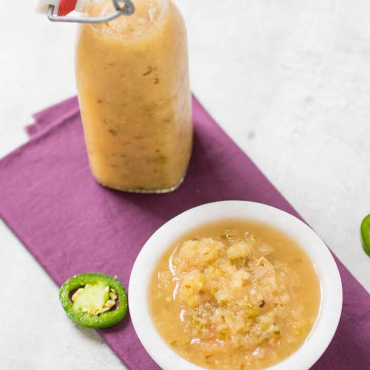Pineapple-Jalapeno Hot Sauce made at home