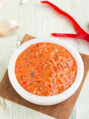 Roasted Red Pepper Remoulade looking extremely delicious and inviting