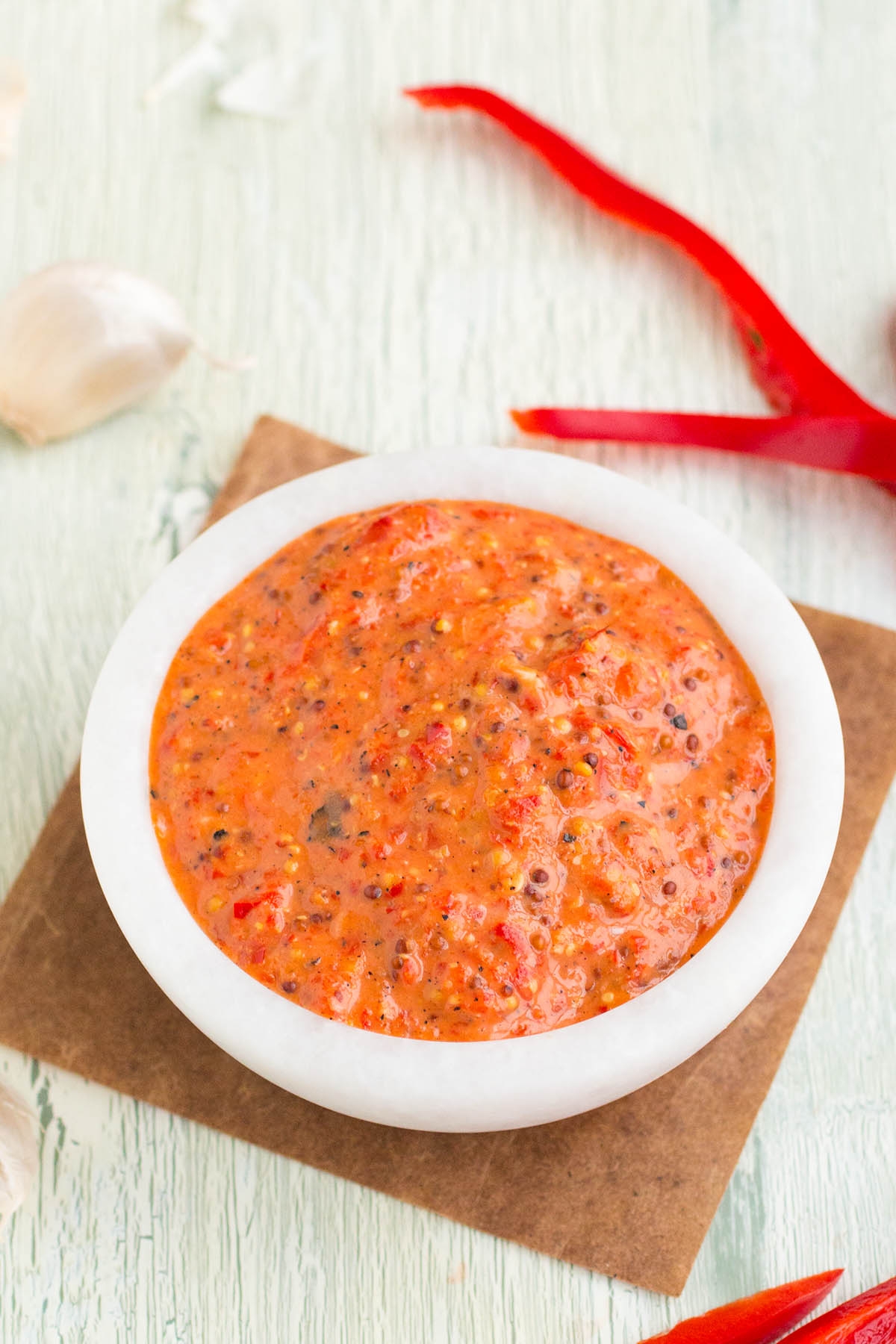 Roasted Red Pepper Remoulade looking extremely delicious and inviting