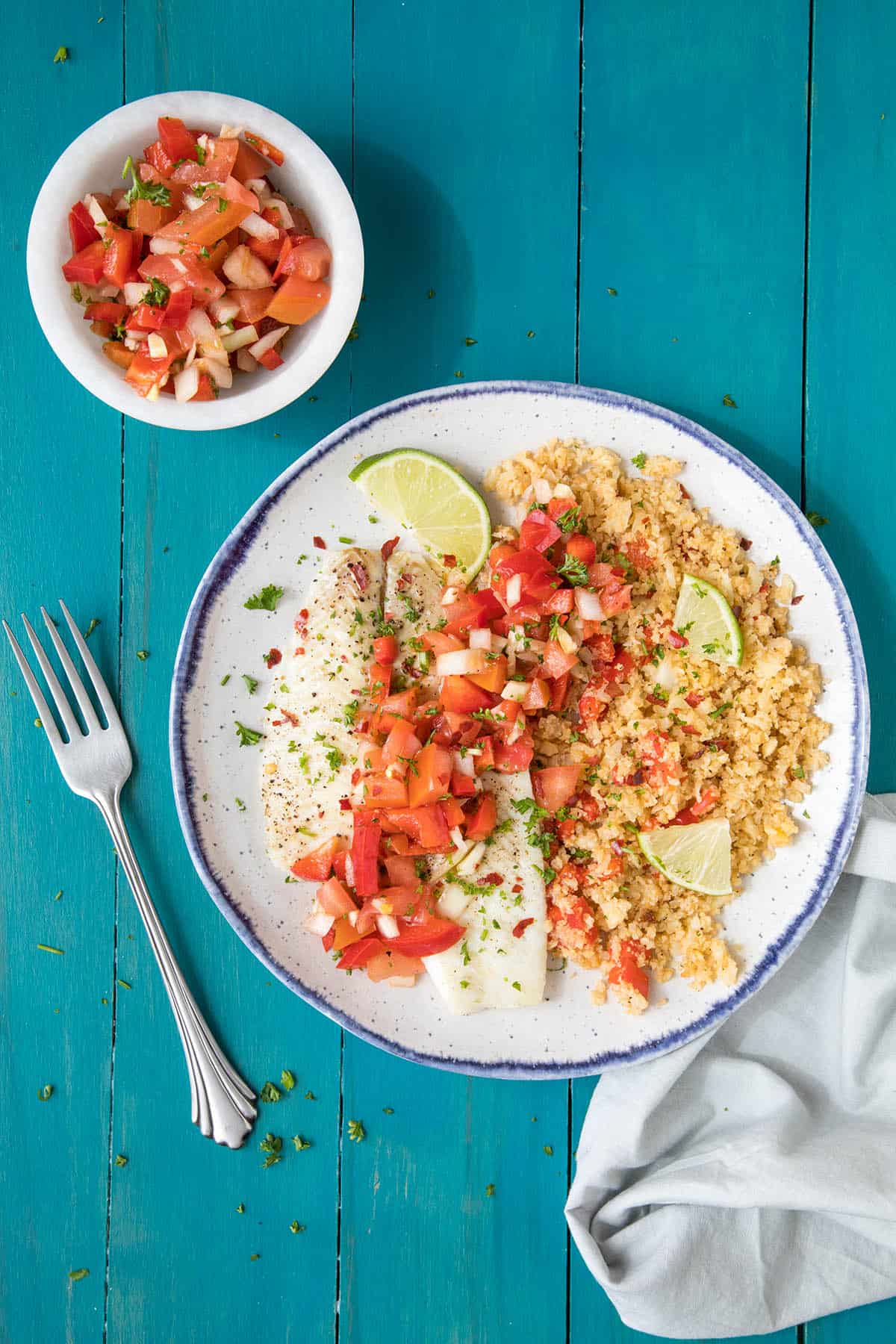 Baked Flounder Salsa Criolla Recipe - delicious and low calorie