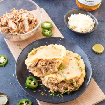 Pulled Chicken Gorditas Recipe - Stuffed with Delicious Pulled Chicken and ready for you to eat