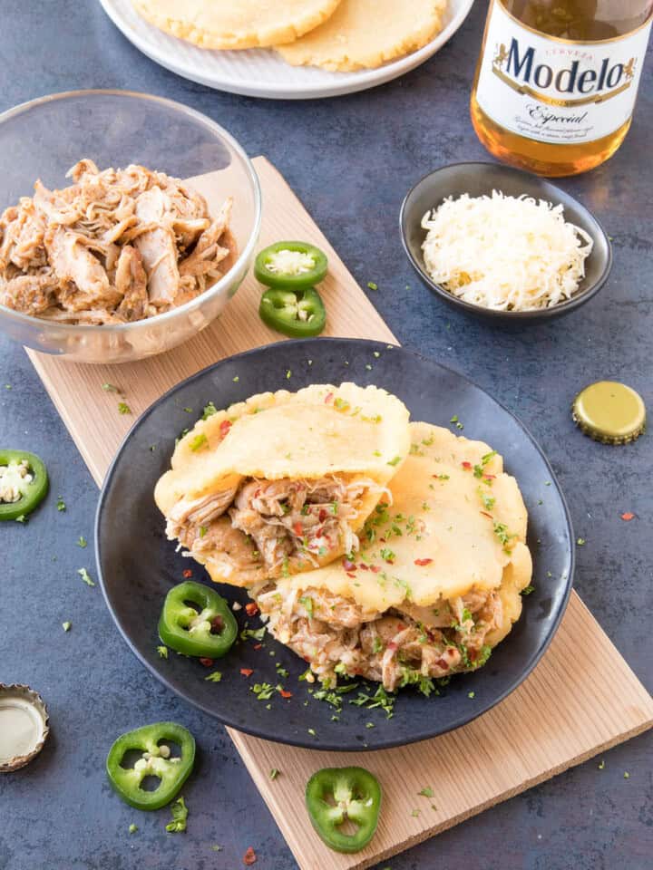 Pulled Chicken Gorditas Recipe - Stuffed with Delicious Pulled Chicken and ready for you to eat