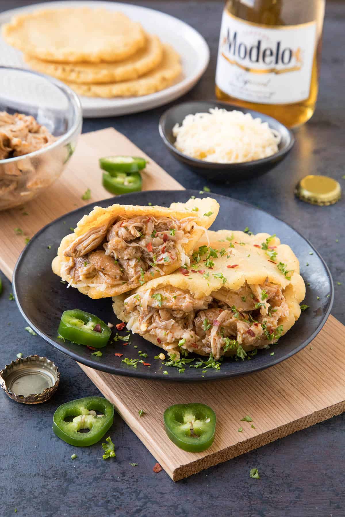 Pulled Chicken Gorditas Recipe - Stuffed with Delicious Pulled Chicken