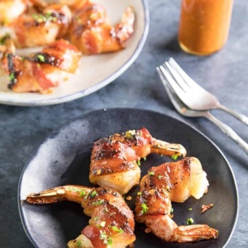 Habanero-Honey Glazed Bacon Wrapped Shrimp - Recipe