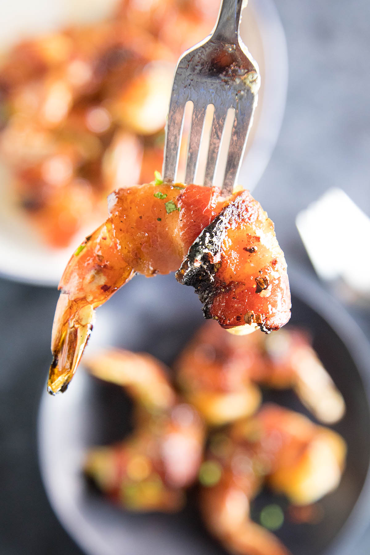 Habanero-Honey Glazed Bacon Wrapped Shrimp - Great as an appetizer or a meal.