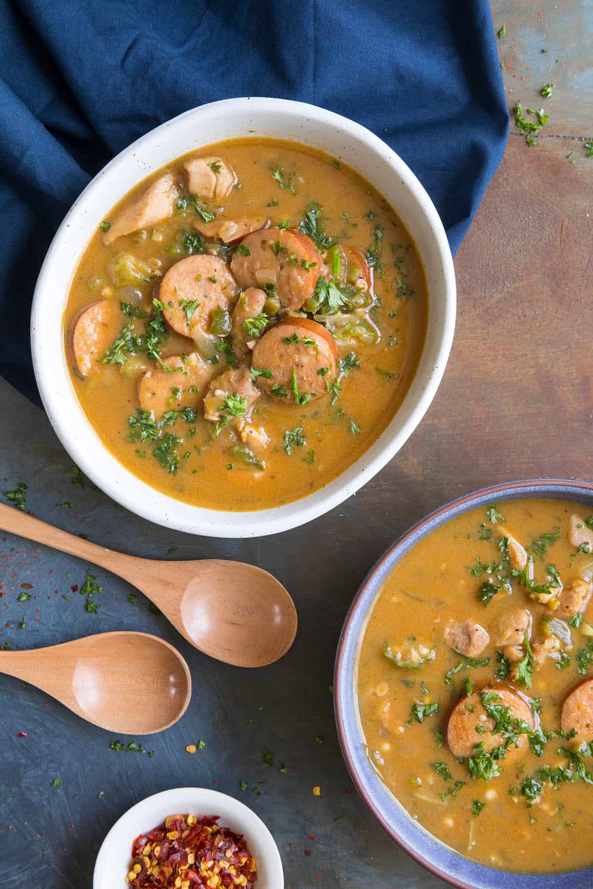 How to Make Gumbo - a Guide with Recipes Cajun Chicken and Sausage Gumbo - Grab yourself a spoon.
