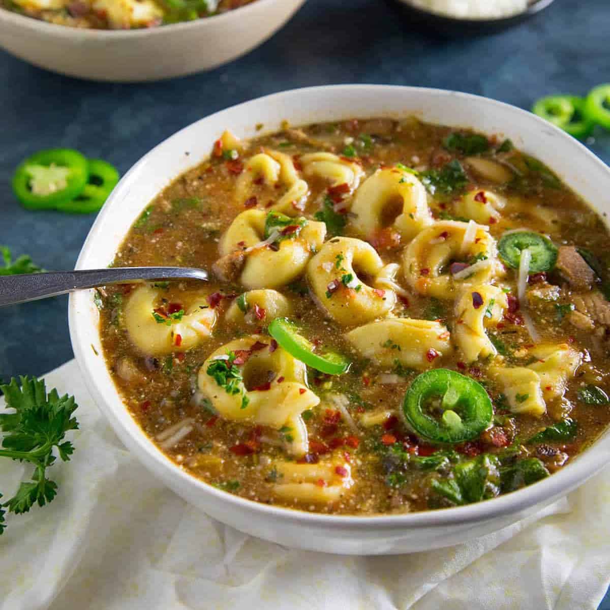 Zesty Chicken Tortellini Soup Recipe