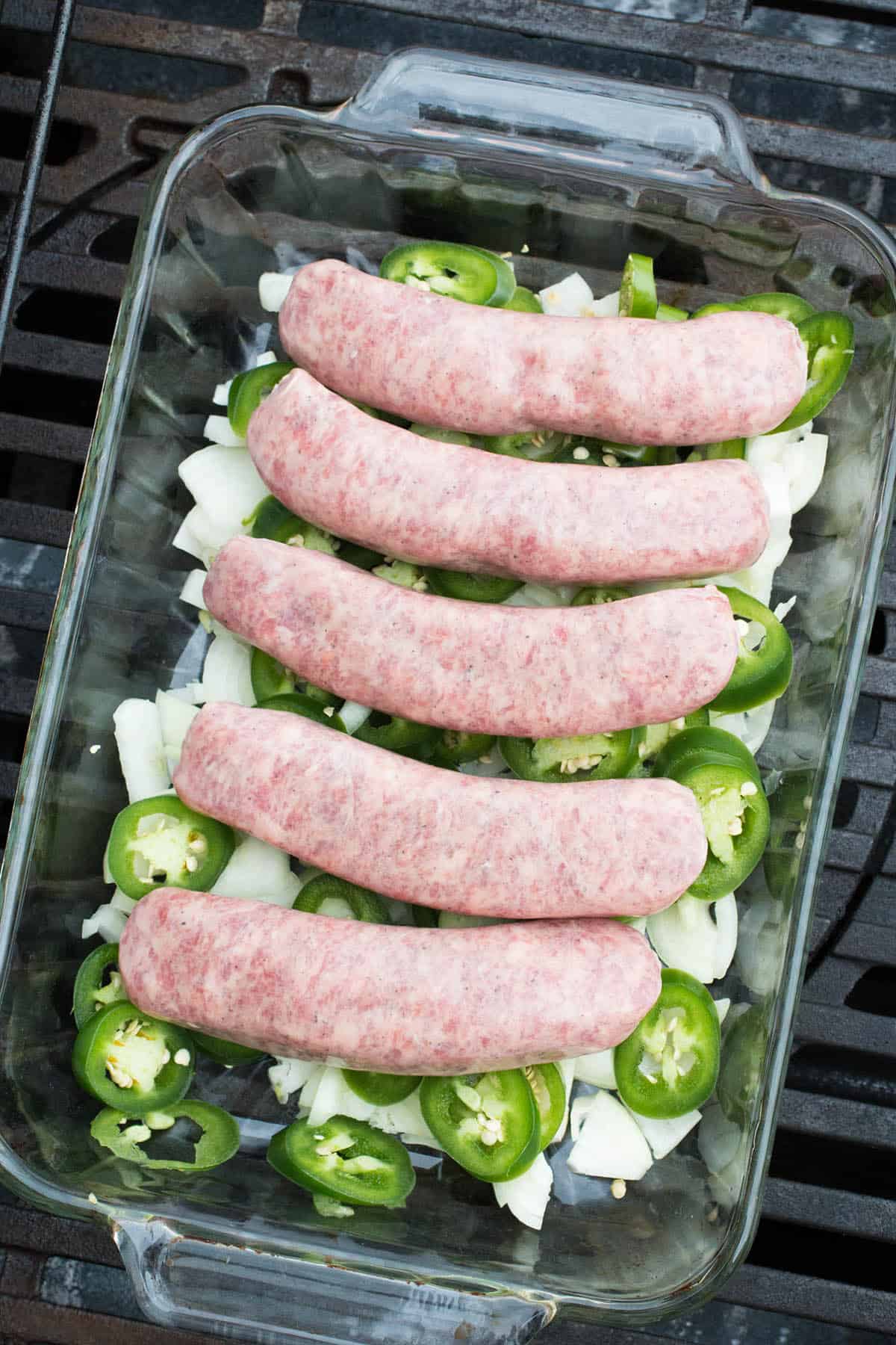 How to Make Beer Brats - Layer the Sausages