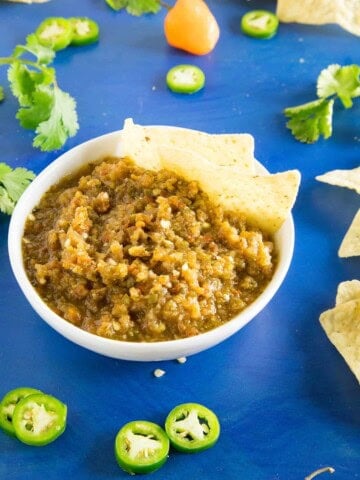 Fiery Mango Salsa in a bowl