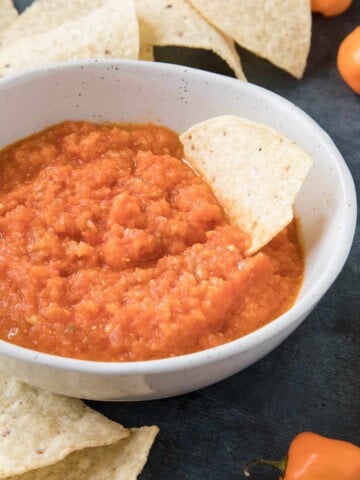 Habanero Salsa in a bowl