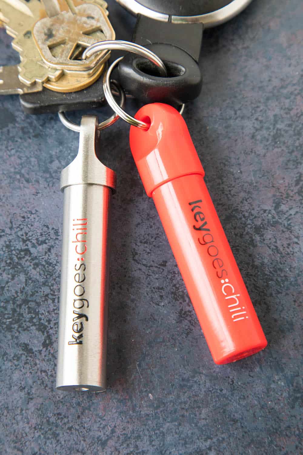 Keygoes Keychains - filled with superhot chili powder