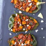 Picadillo Stuffed Poblano Peppers Recipe