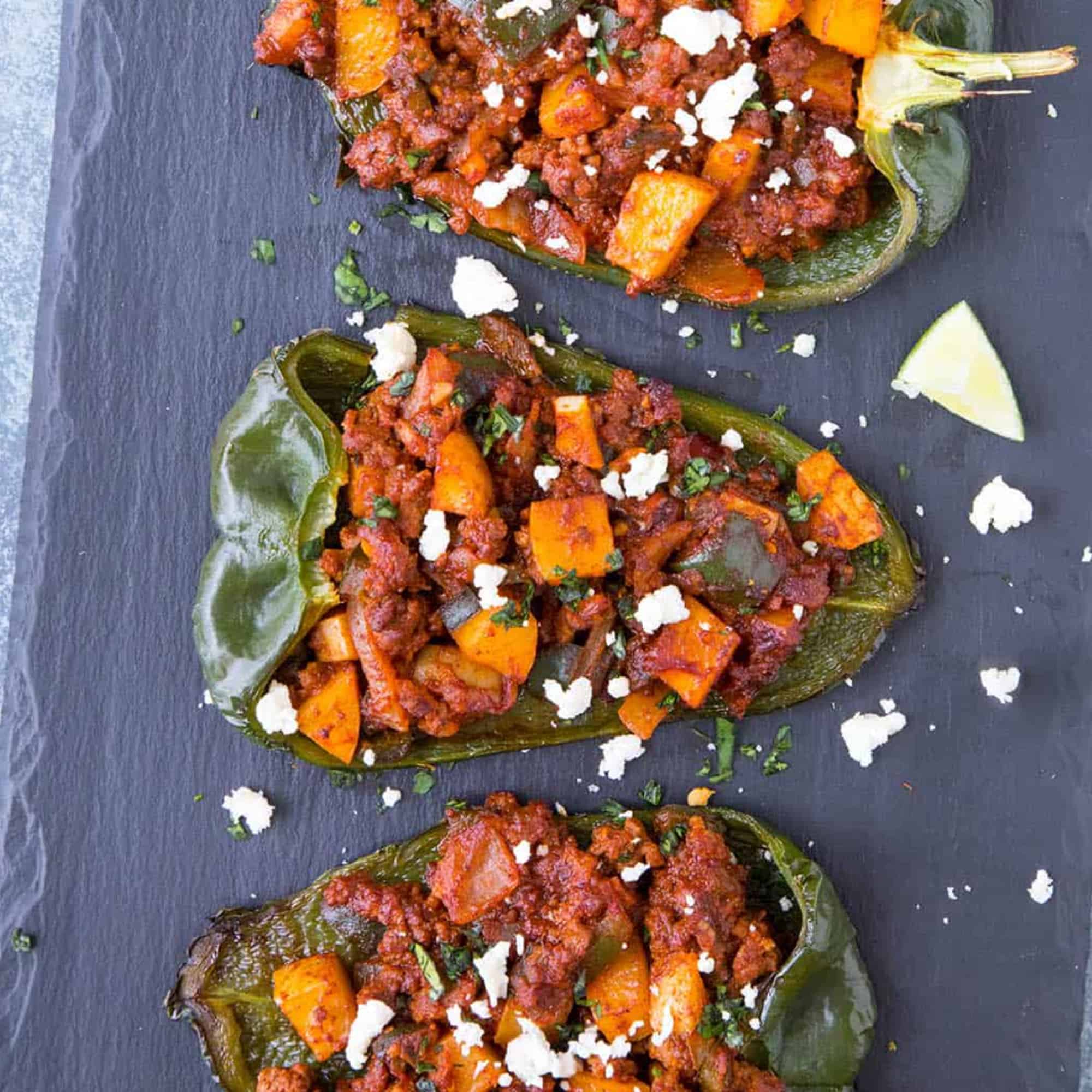 Picadillo Stuffed Poblano Peppers – Recipe