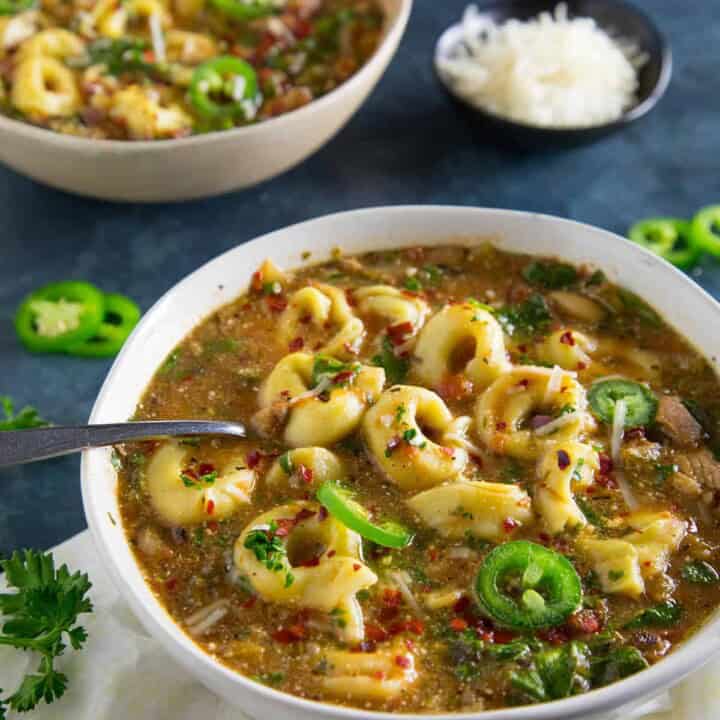 Zesty Chicken Tortellini Soup Recipe