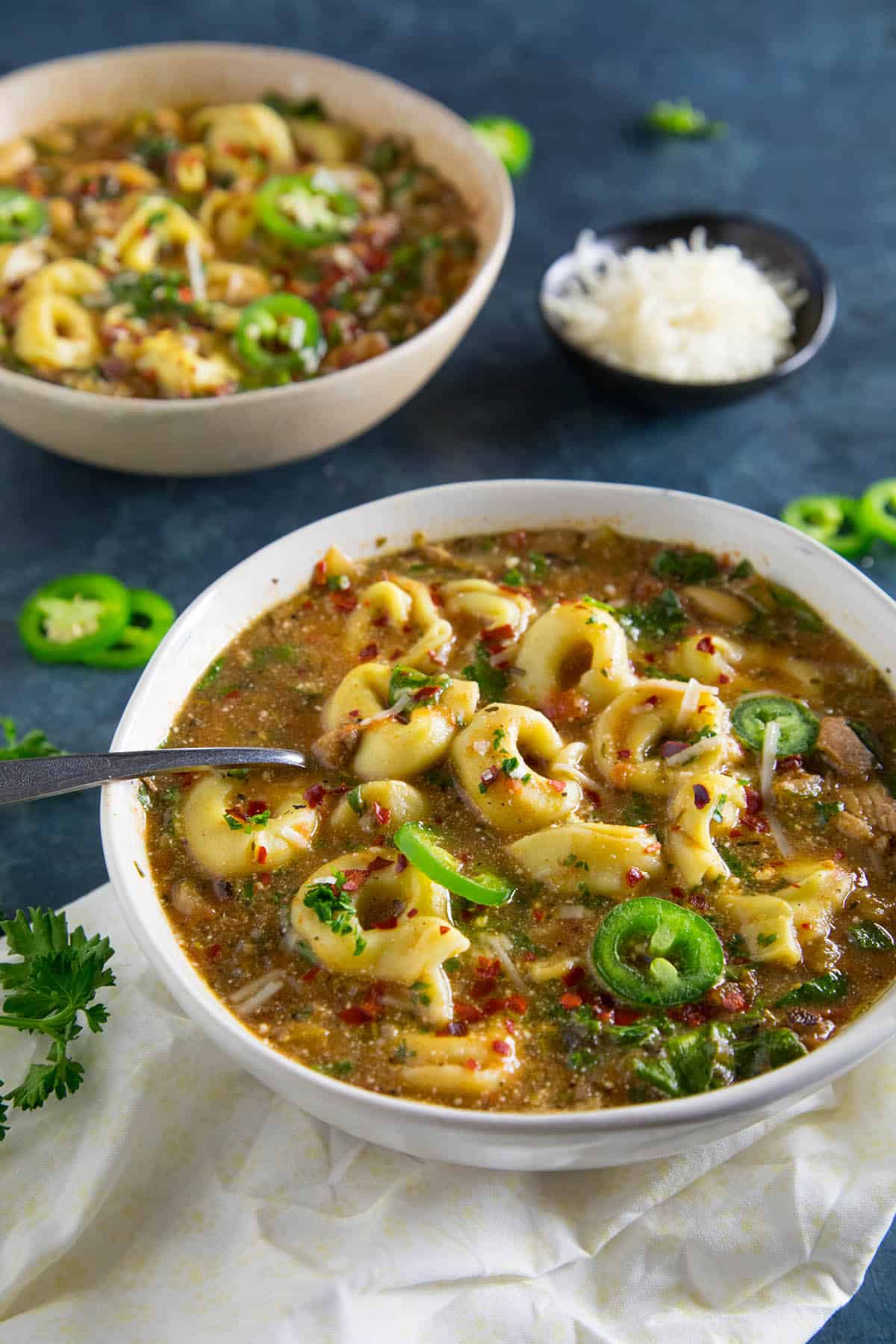 Zesty Chicken Tortellini Soup Recipe