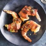 Habanero-Honey Glazed Bacon Wrapped Shrimp