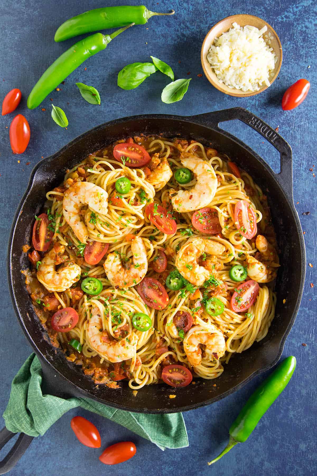 Cajun Shrimp Pasta - ready to be served.