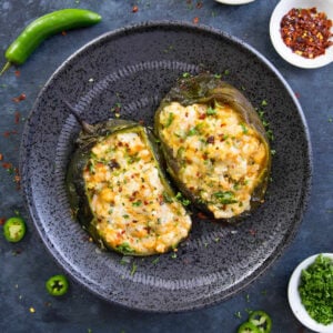 Cajun Shrimp Stuffed Poblano Peppers recipe