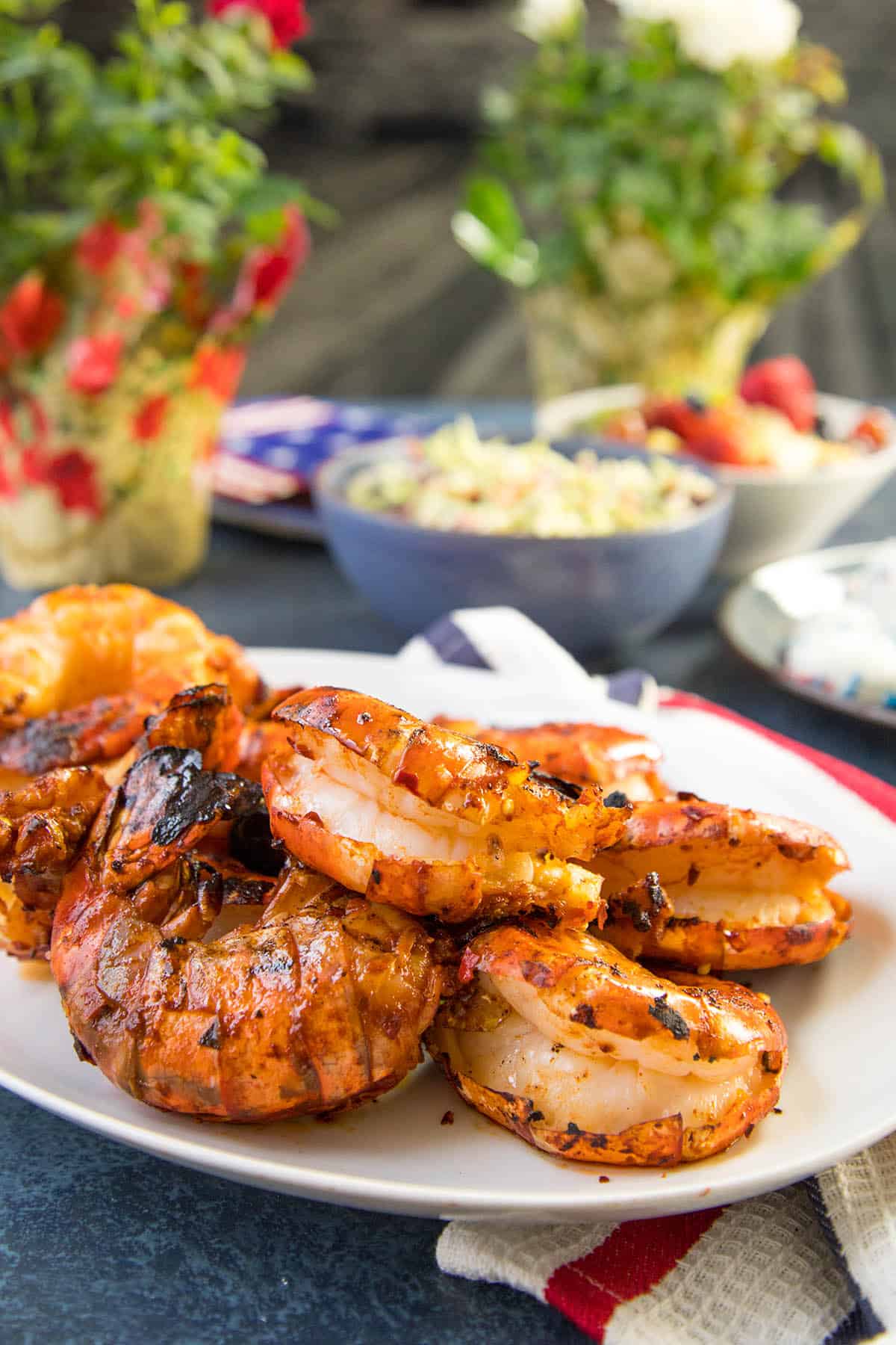 Colossal Grilled Shrimp - Plated anColossal Grilled Shrimp - Plated and Ready for Your Dinnerd Ready for Your Dinner.