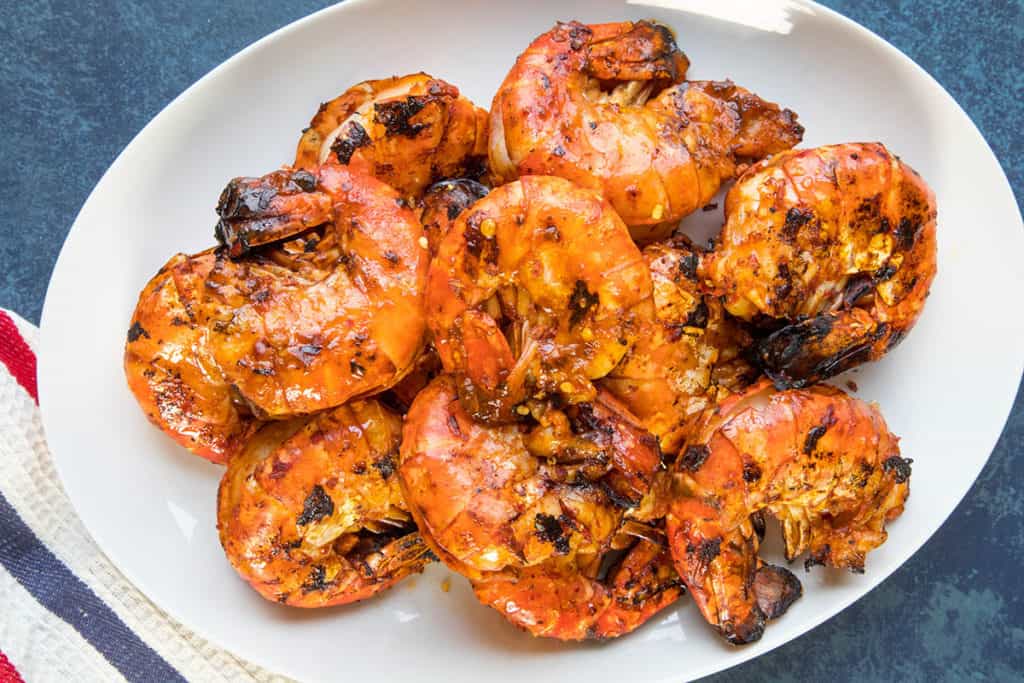 Colossal Grilled Shrimp with Harissa Marinade Chili Pepper Madness