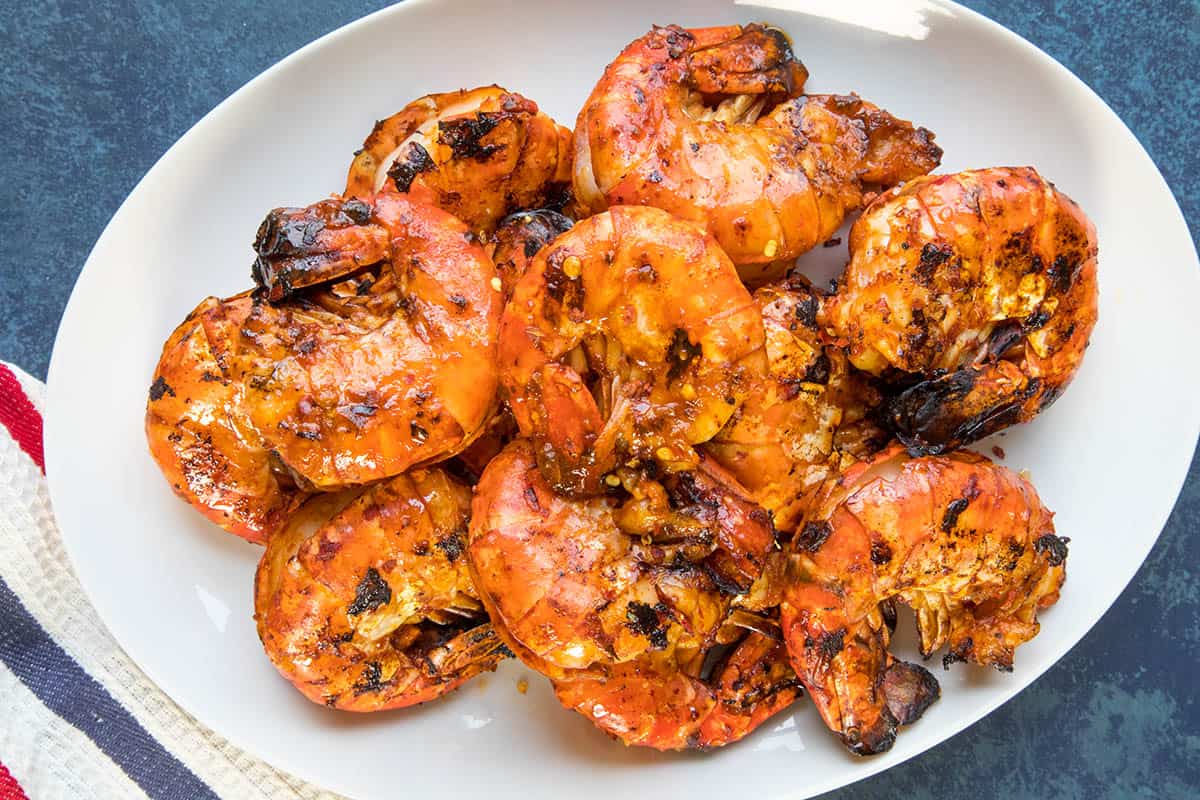 Colossal Grilled Shrimp - Plated and Ready to Eat.