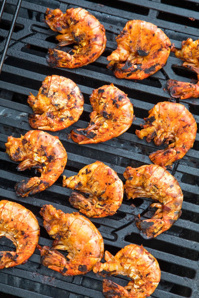Colossal Grilled Shrimp with Harissa Marinade - Chili Pepper Madness