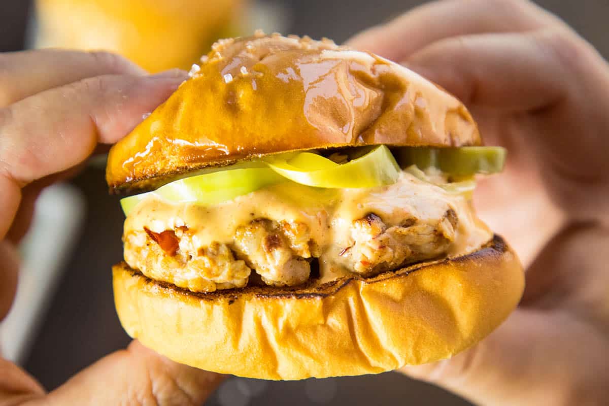 Ready to take a bit out of my spicy pork slider