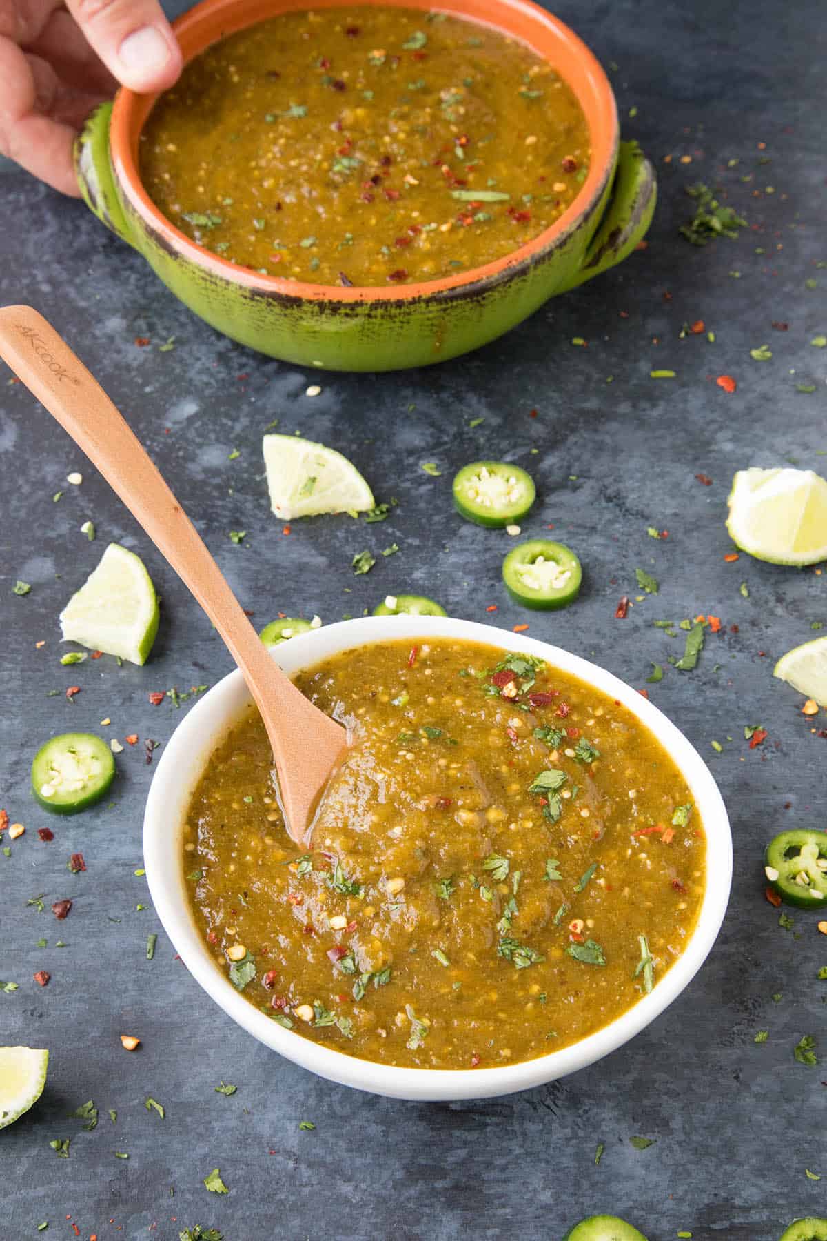 Homemade Green Enchilada Sauce With Roasted Tomatillos Recipe Chili Pepper Madness