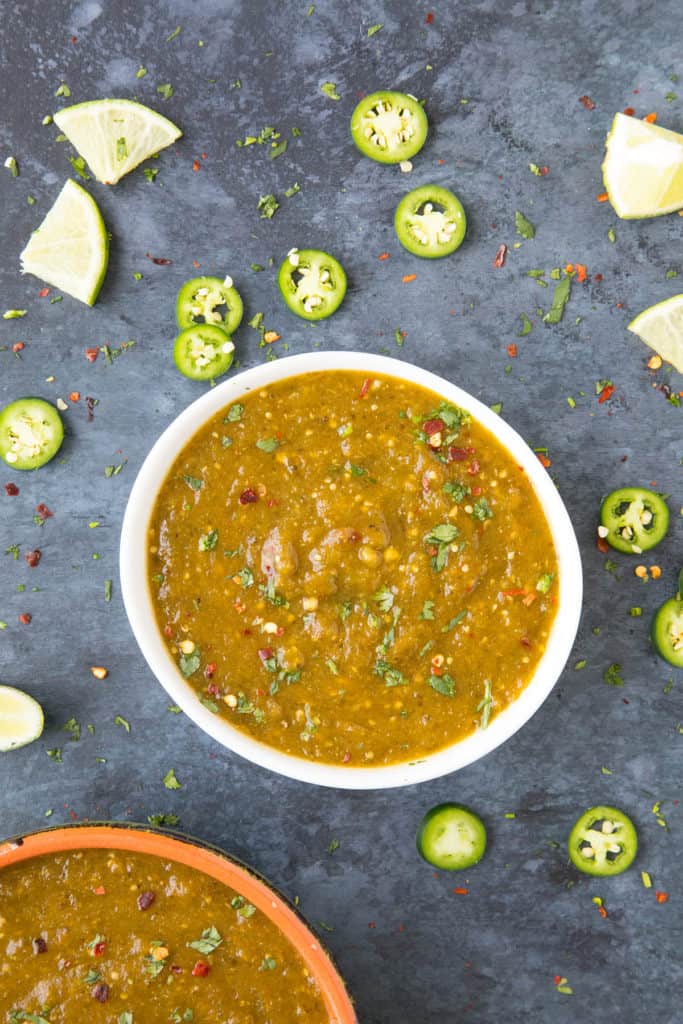 Homemade Green Enchilada Sauce with Roasted Tomatillos Recipe Chili