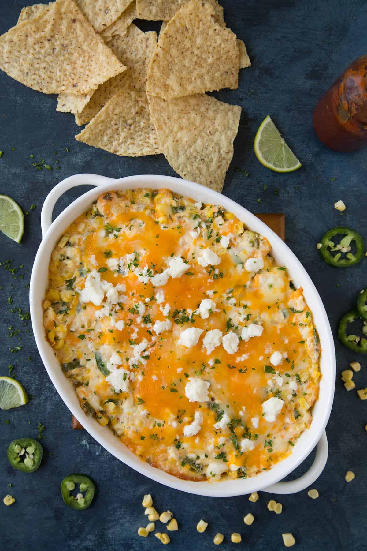 This Mexican Corn Dip is read to serve!