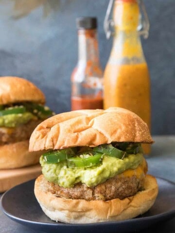 Turkey-Chorizo Burgers with Creamy Guacamole - Recipe