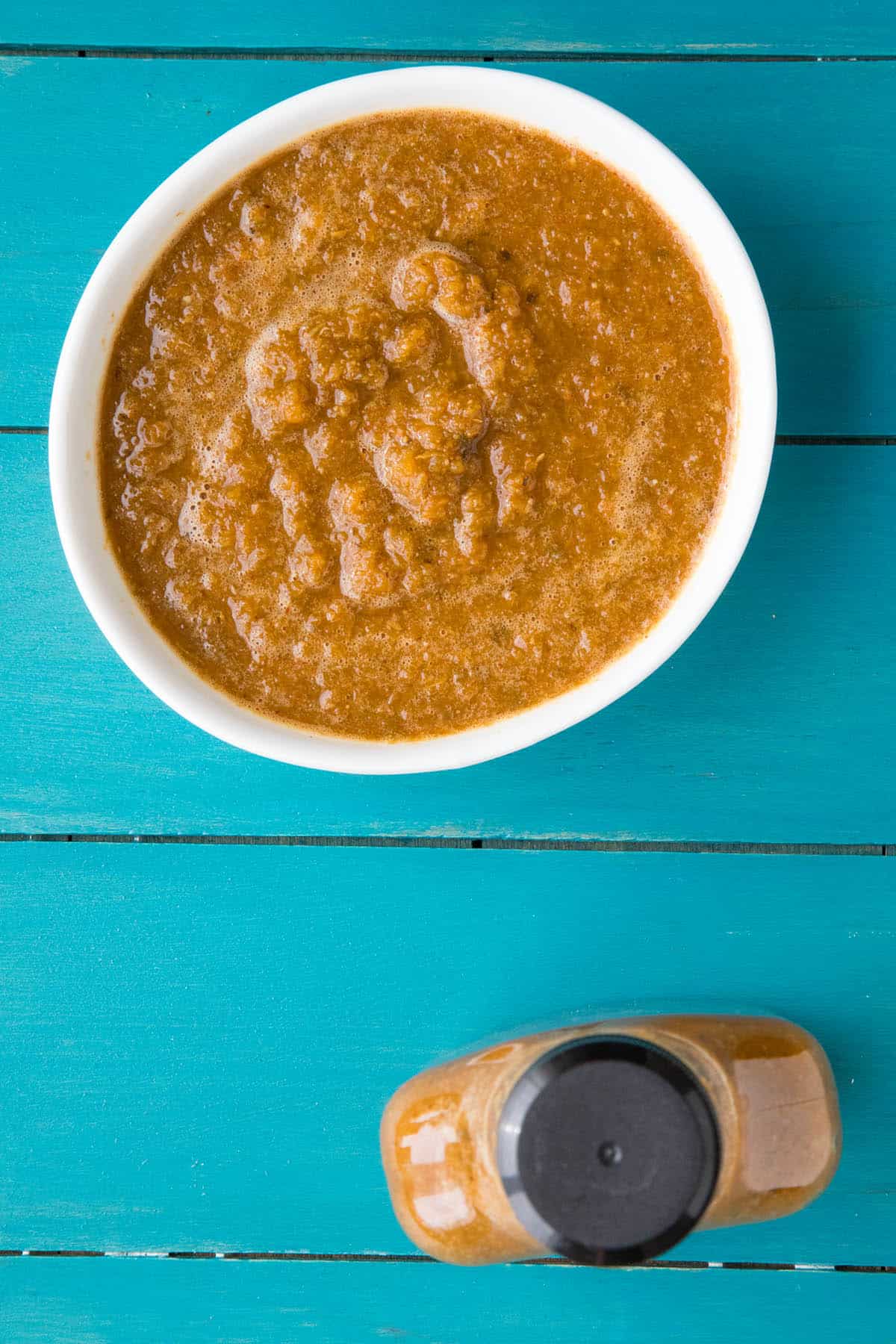Ancho-Jalapeno Hot Sauce in a Bowl