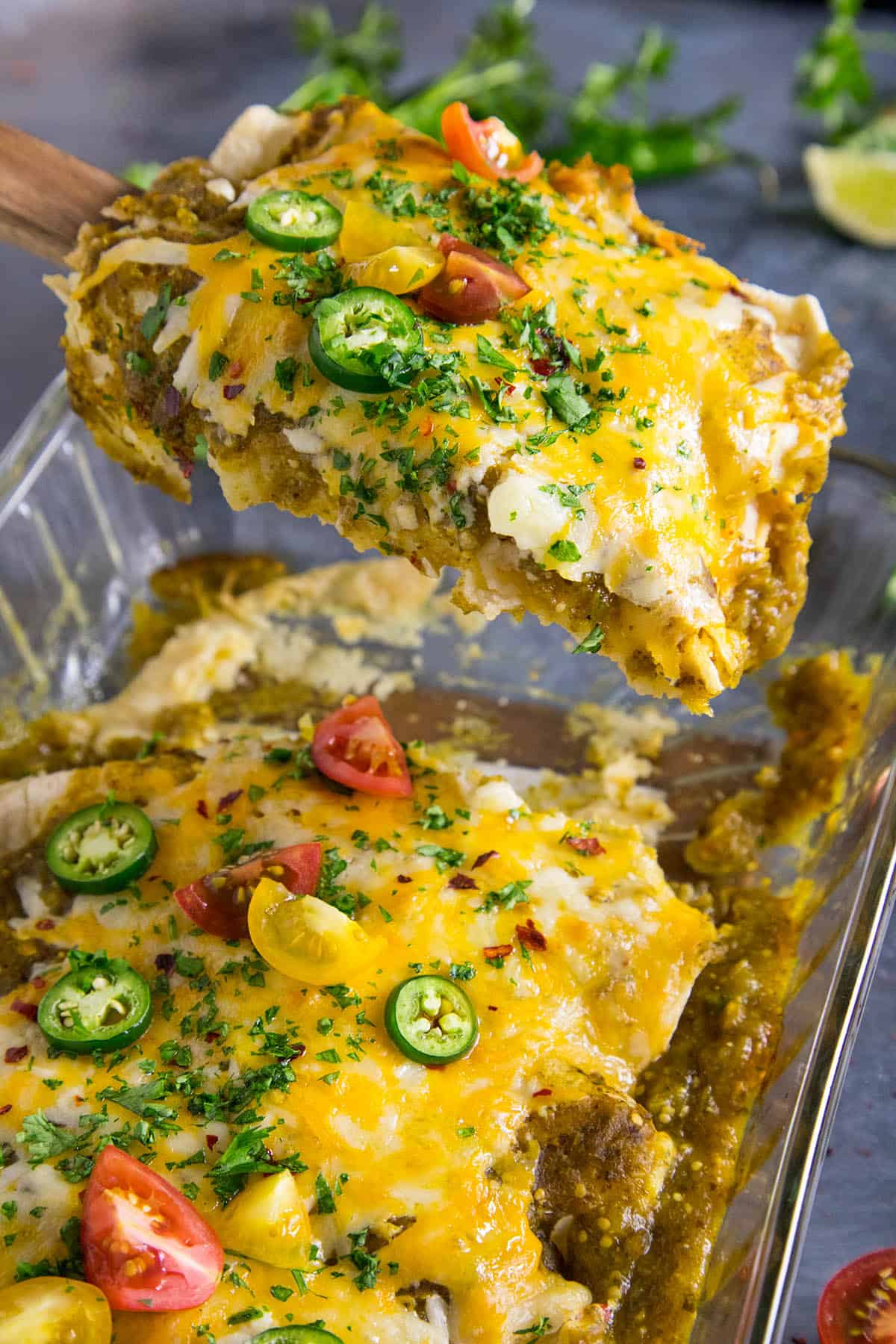 Chicken Enchiladas Verde - Serving Up a Portion for You