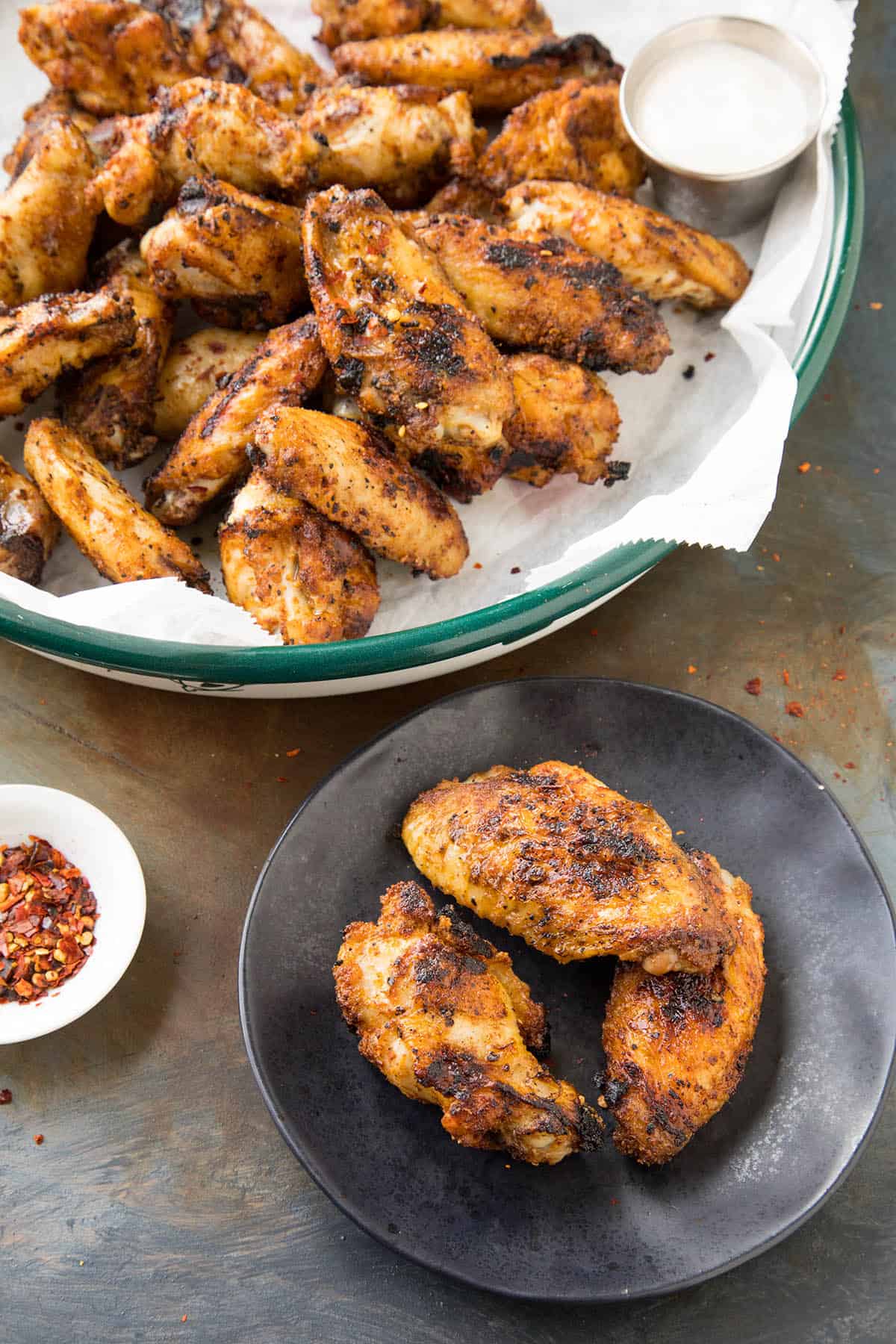 These Grilled Ghost Pepper Chicken Wings are ready to eat!