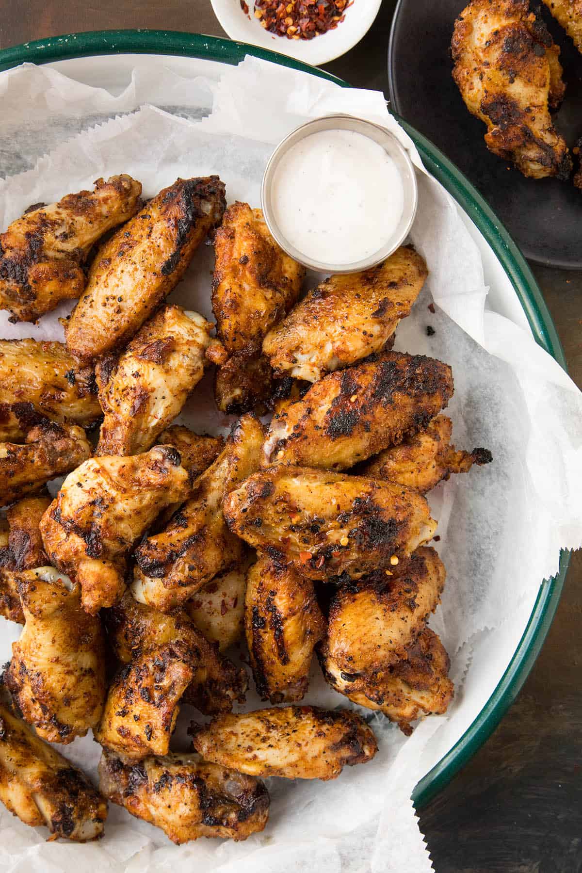 Crispy Grilled Ghost Pepper Chicken Wings - Ready to Serve, Nice and Spicy