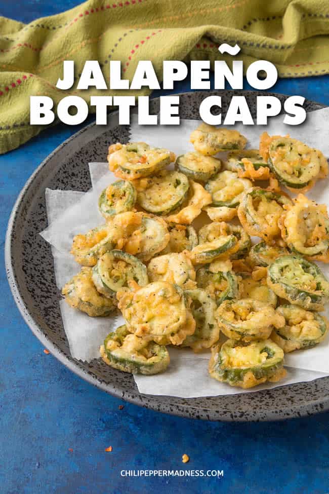 Jalapeno Bottle Caps - Make your own crispy, crunchy, restaurant style battered and fried jalapeno bottle caps (fried jalapeno pepper slices) at home. Here is the recipe. Spicy and delicious, they are the perfect appetizer or snack. #appetizer #snack #jalapenos #FriedFood #Spicy