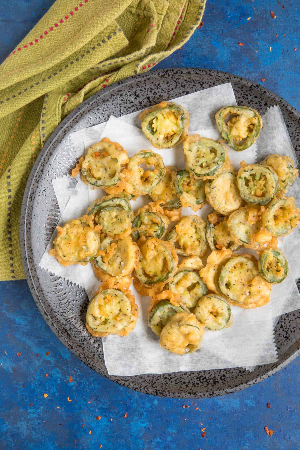 Jalapeno Bottle Caps - Fried golden and ready to eat.