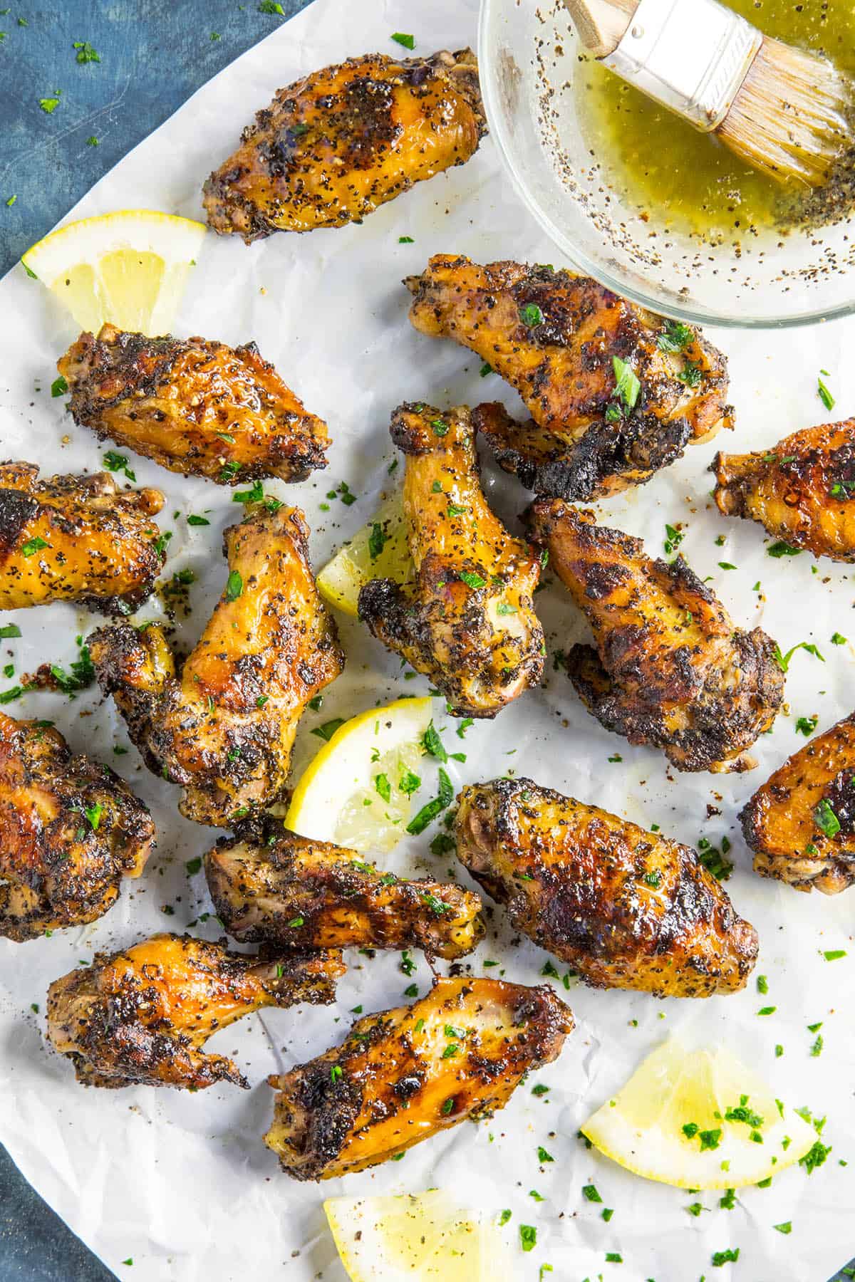 Lemony Grilled Lemon-Pepper Chicken Wings - Chili Pepper Madness