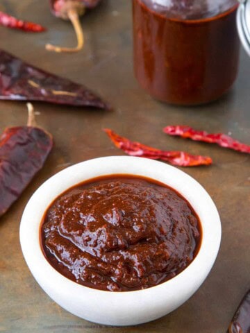 Homemade Red Enchilada Sauce in a bowl