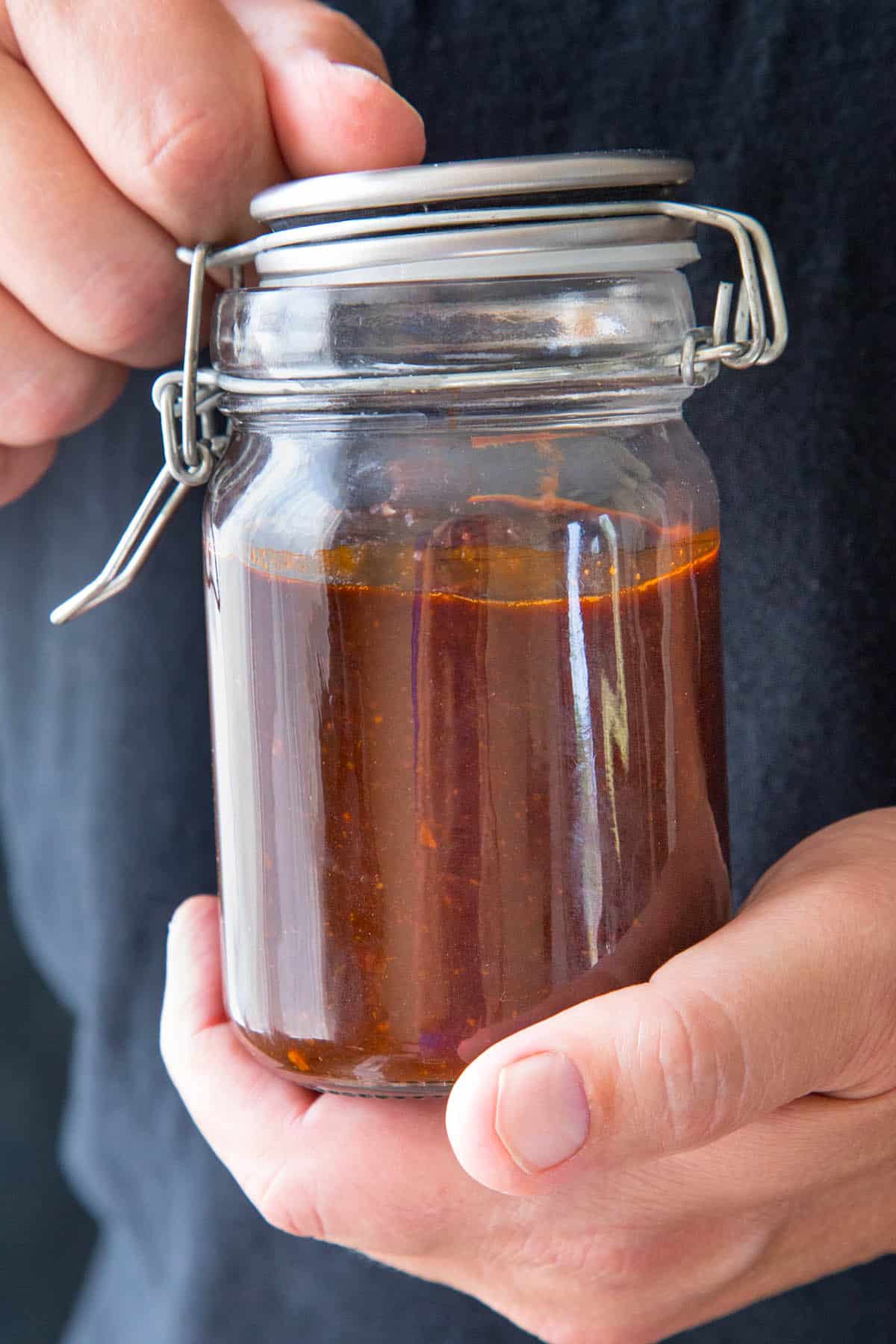 Red Enchilada Sauce in a jar