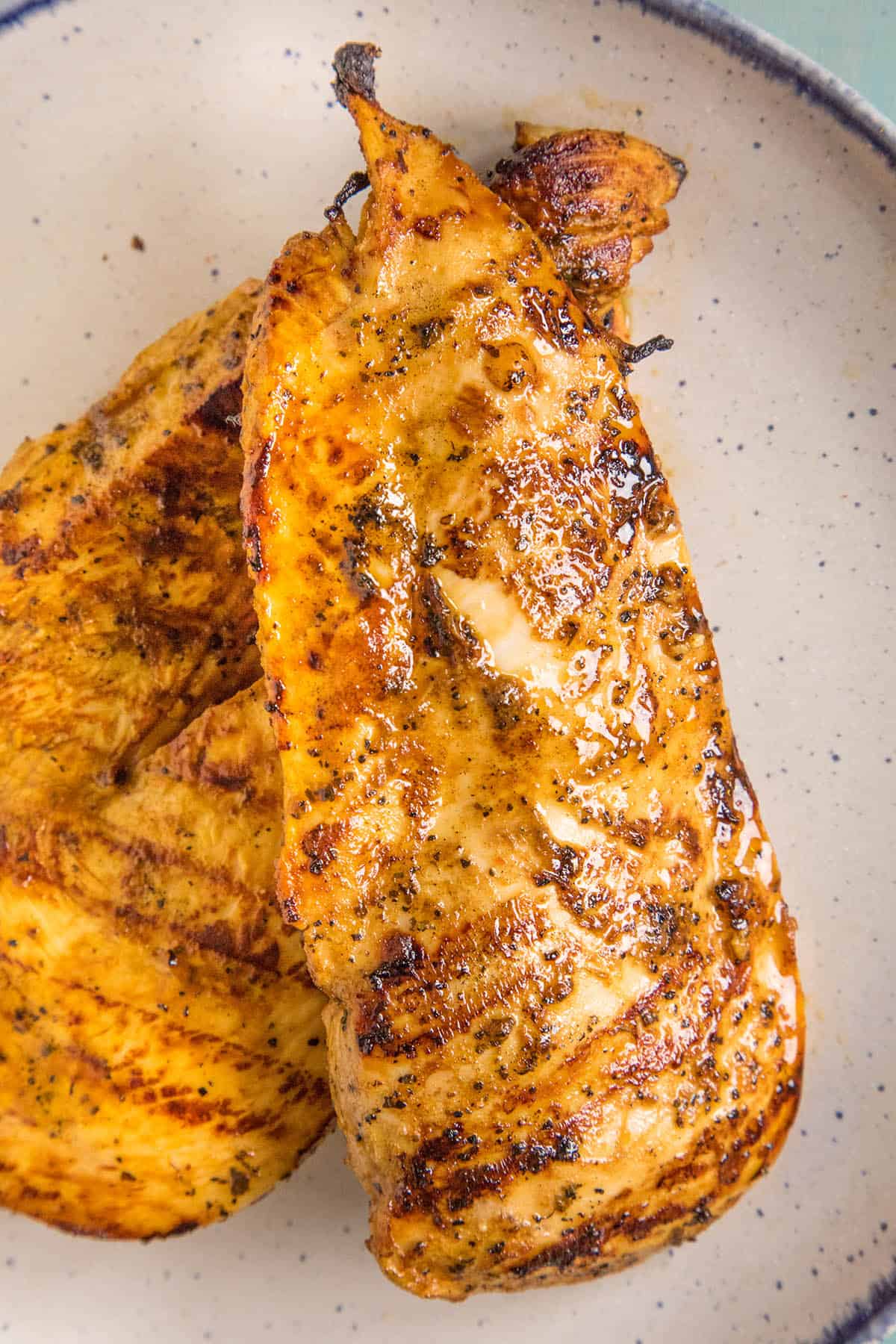Juicy Chicken That's Been Grilled After Marinating in Our Spicy BBQ Chicken Marinade