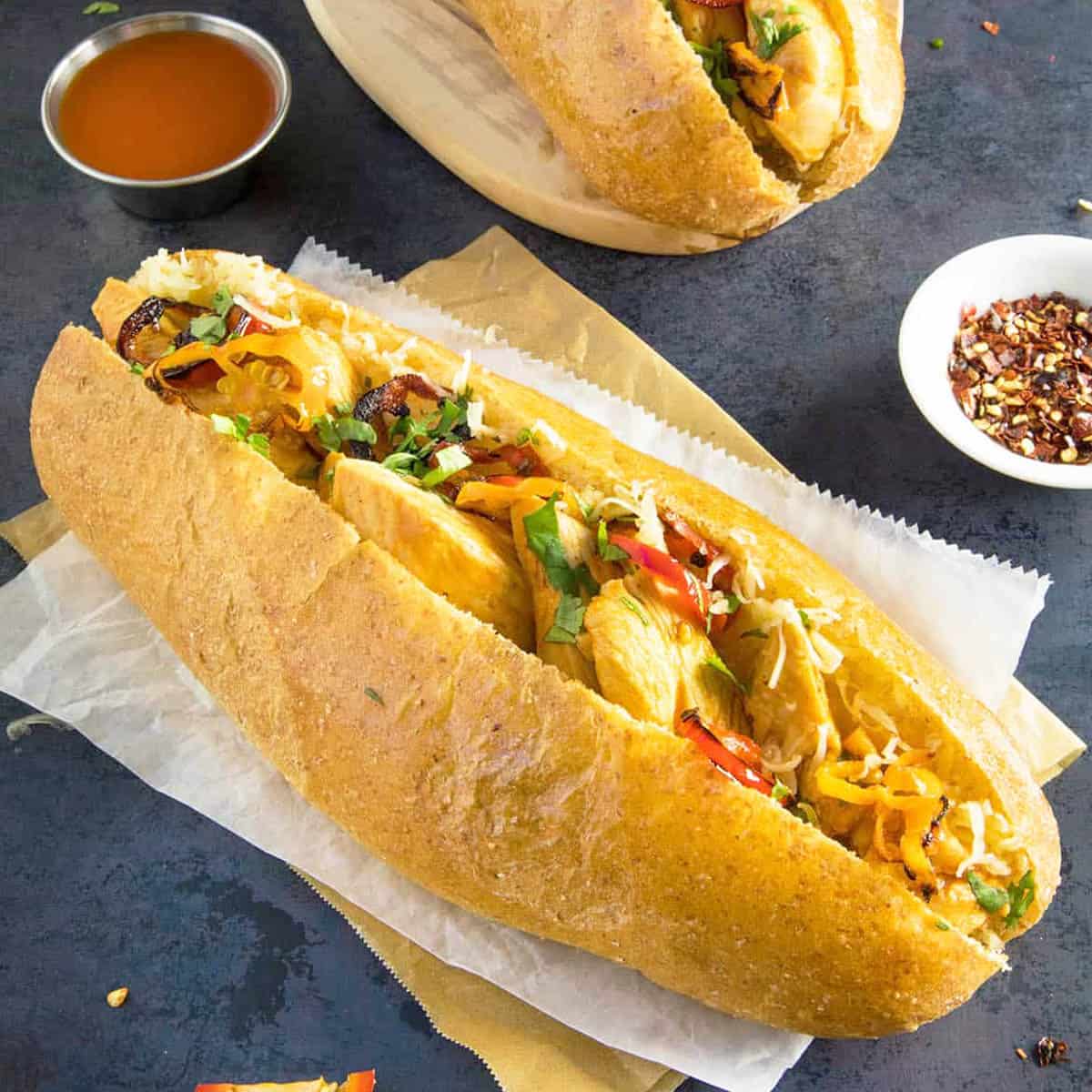 Spicy Grilled Chicken Sandwich Recipe with Smoked Gouda and Habanero Hot Sauce - Recipe