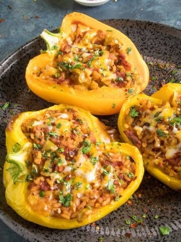 Spicy Vegetarian Stuffed Peppers - Recipe