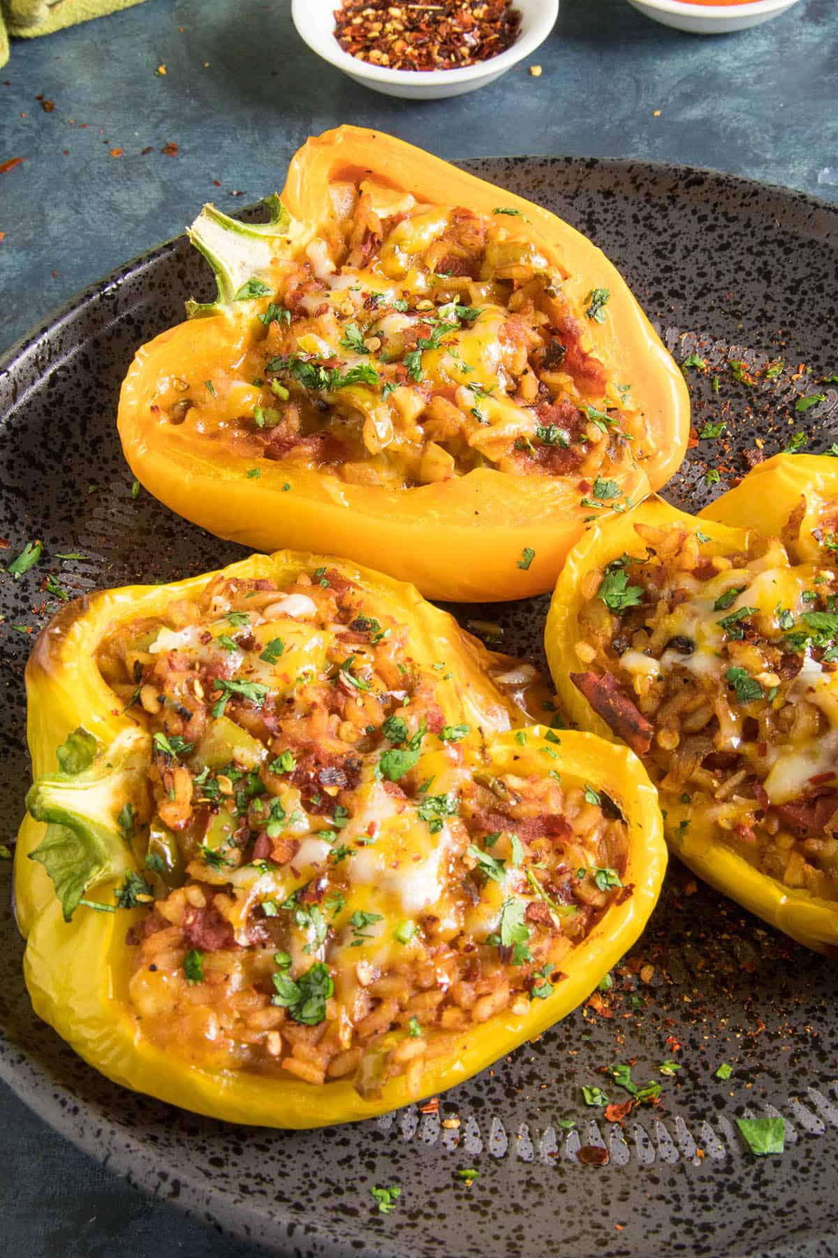 Spicy Vegetarian Stuffed Peppers - Recipe