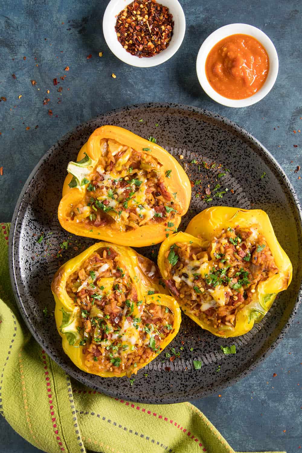 These Vegetarian Stuffed Peppers are ready to eat!