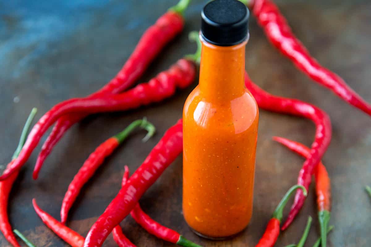 Homemade Cayenne Pepper Sauce - Made with lots of home grown garden cayenne peppers