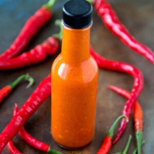 Homemade Cayenne Pepper Sauce - Made with lots of home grown garden cayenne peppers