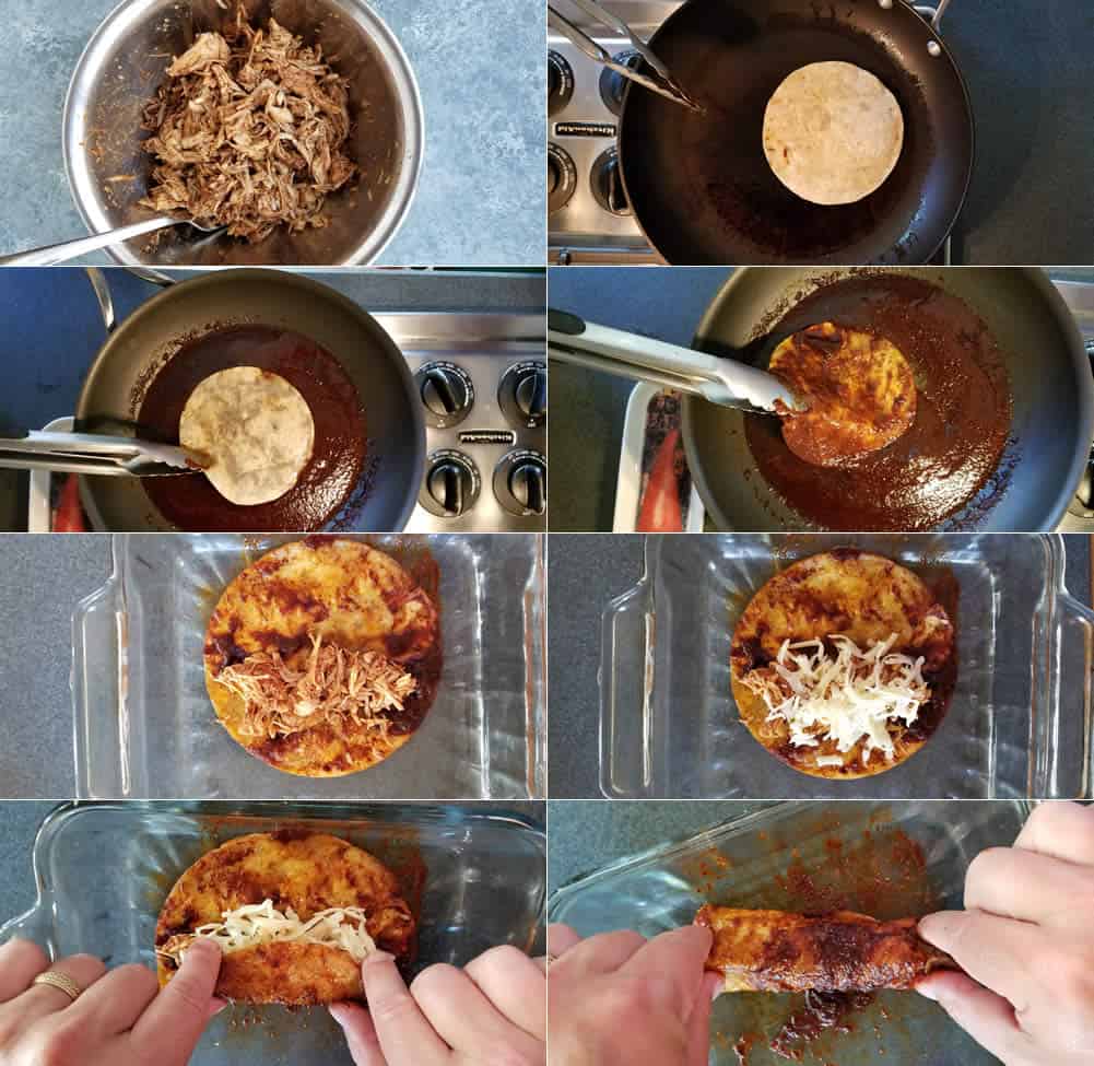 How to Make Chicken Enchiladas Rojas - The Steps